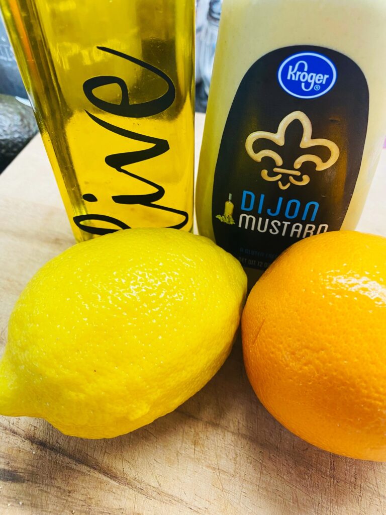 ingredients for citrus marinade