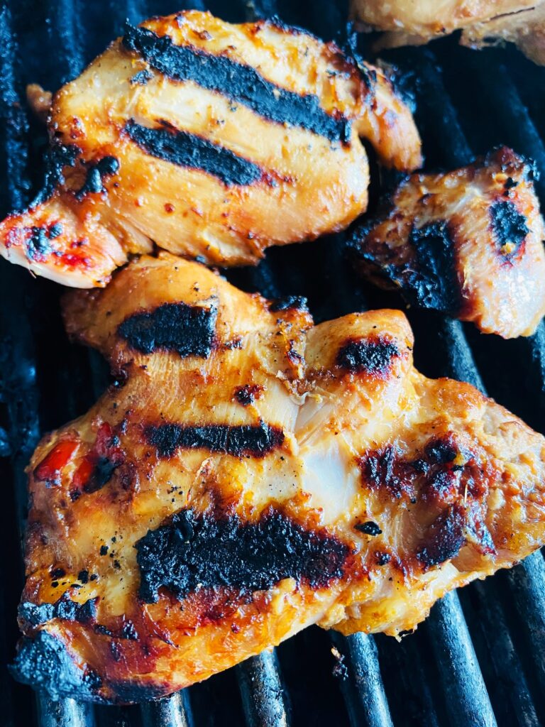 chicken on the grill