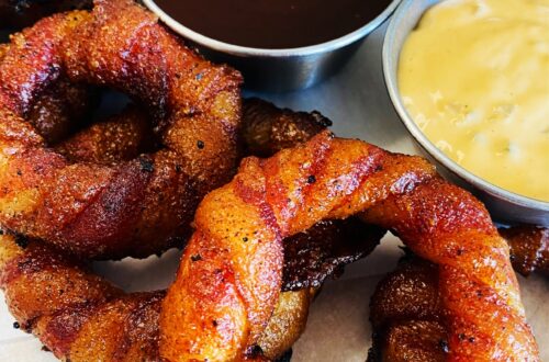 Smoked Bacon Wrapped Onion Rings