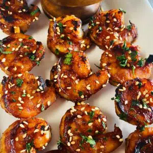 Grilled Korean Shrimp Skewers