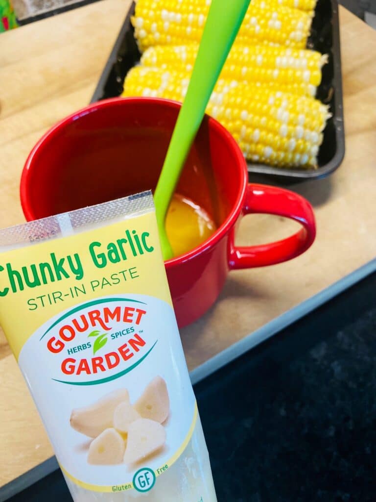 making the garlic butter