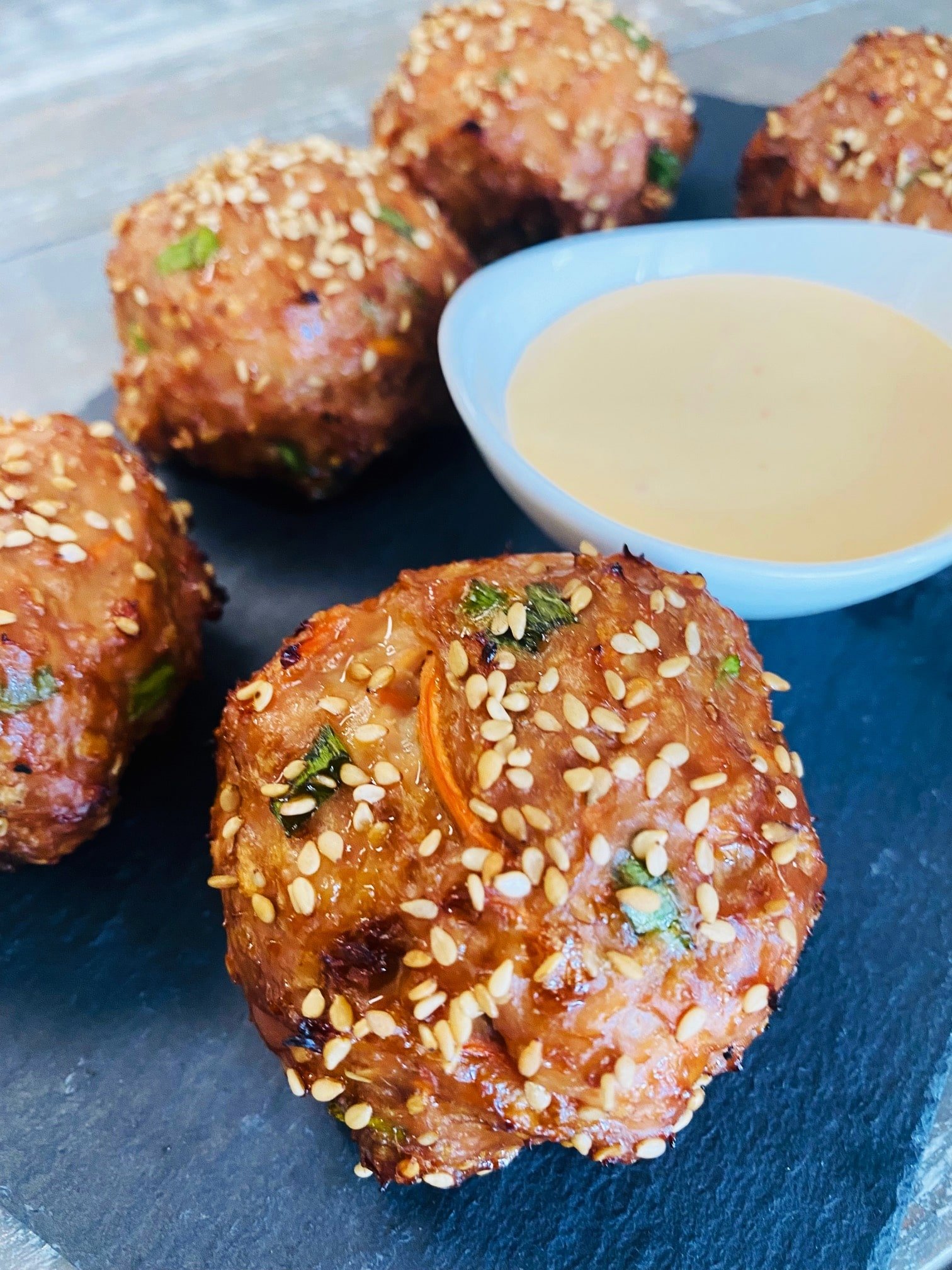 Traeger Sesame Ginger Meatballs If You Give a Girl a Grill