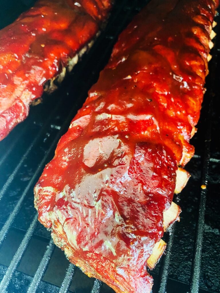 Smoked Cherry Coke Glazed Ribs