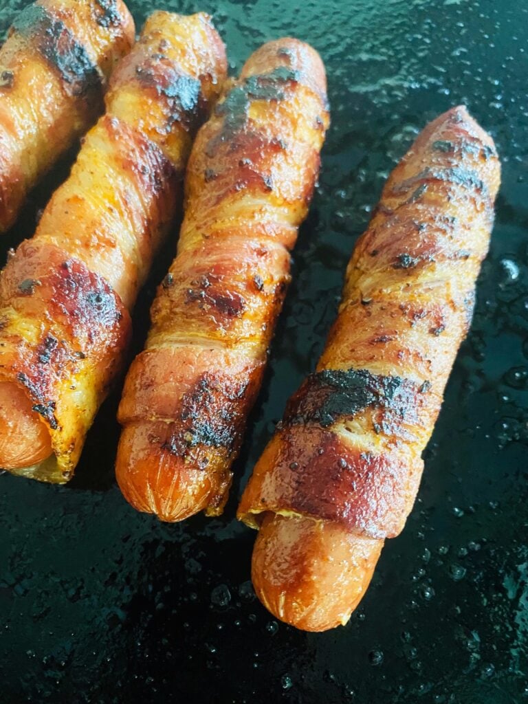 Blackstone Bacon Wrapped Hot Dogs