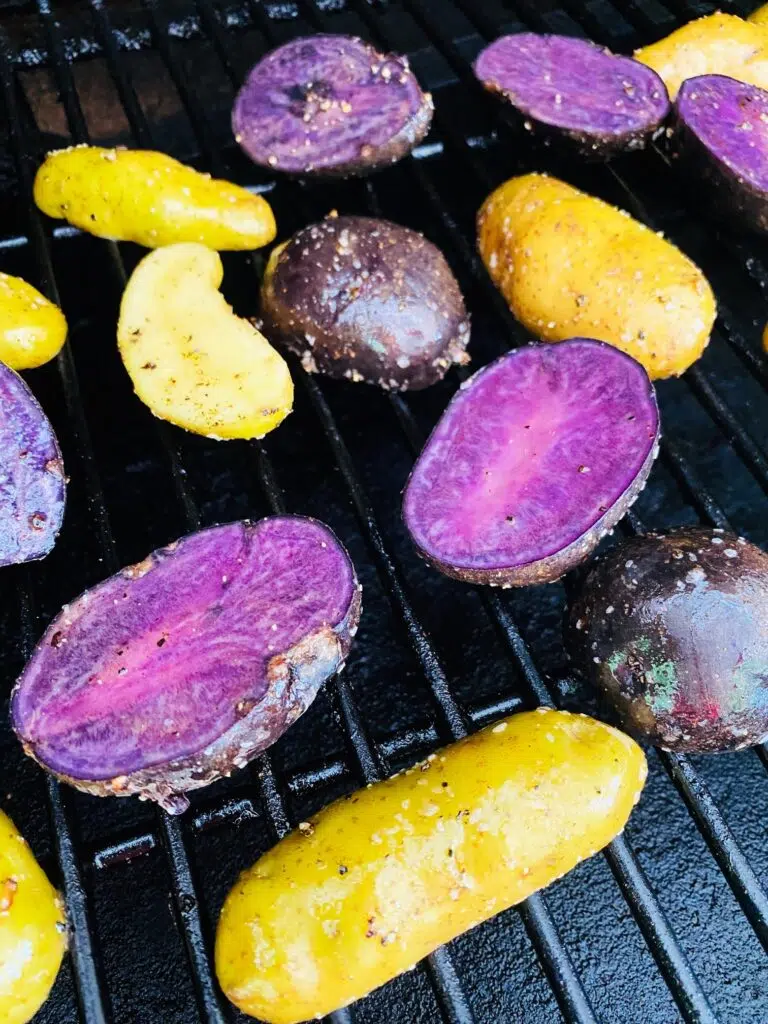 potatoes on the Traeger before cooking