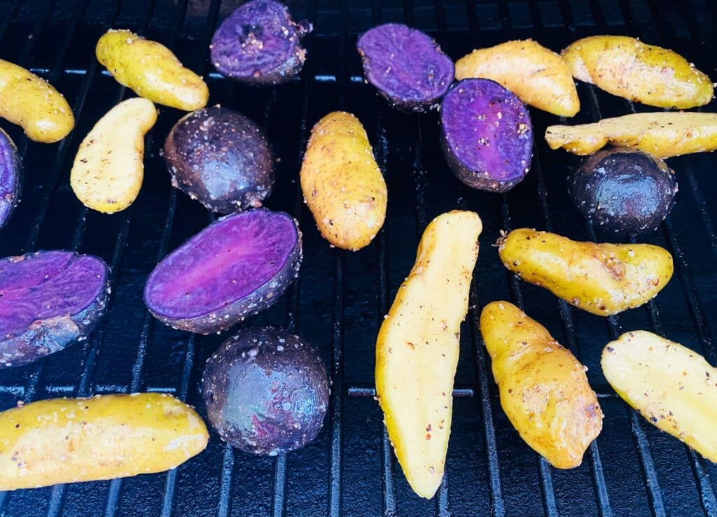 potatoes on the Traeger before cooking