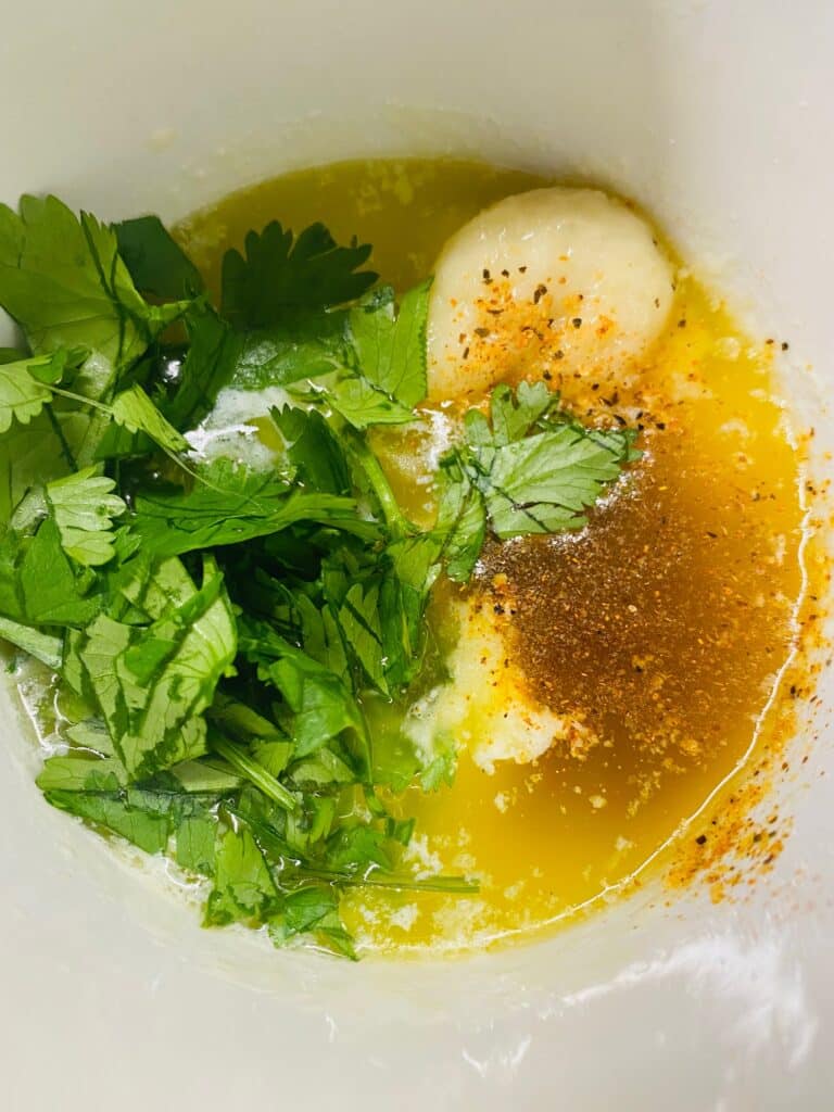 Making the Cajun lime butter