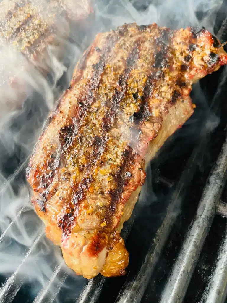 steaks on the grill