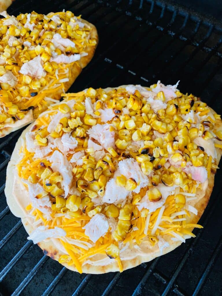 pizza on the trigger after cooking but before adding toppings