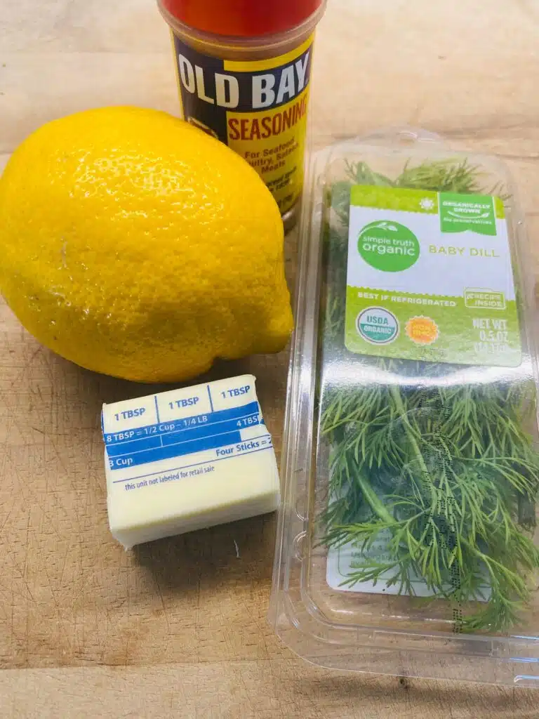 Ingredients for the Lemon Dill Butter