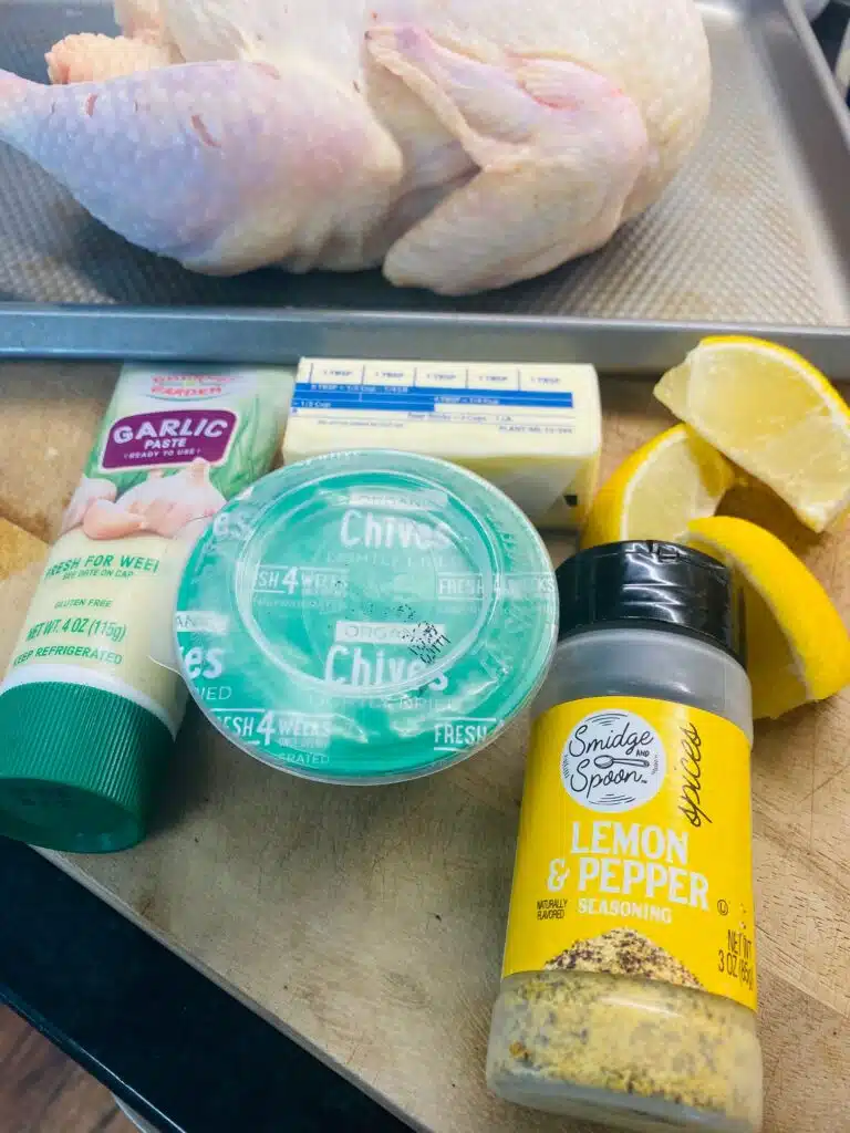 Ingredients for the lemon pepper chicken