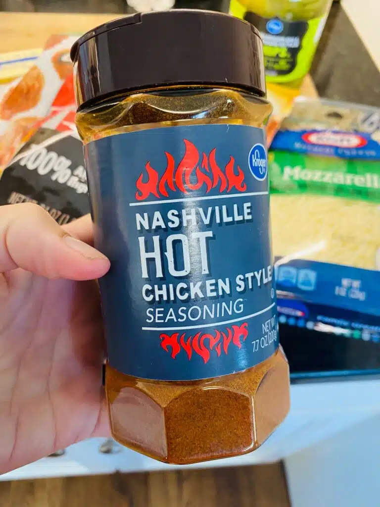 bottle of dry Nashville hot seasoning