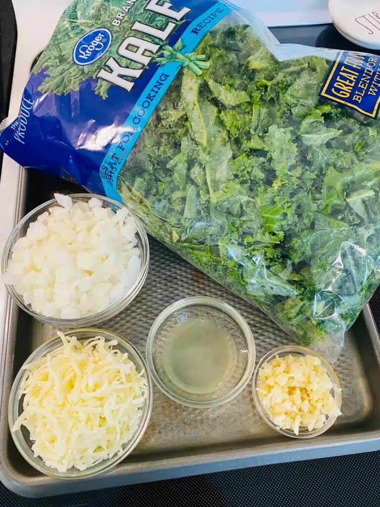 prepped ingredients for the side dish