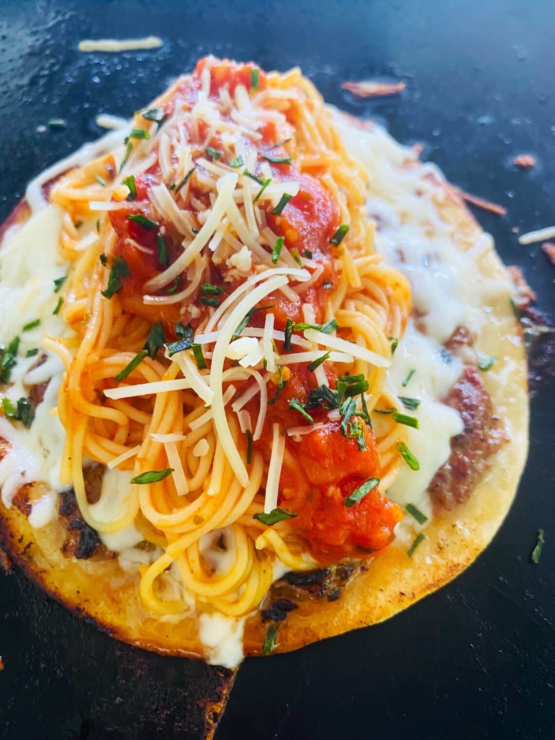 Blackstone Smashed Spaghetti Tacos
