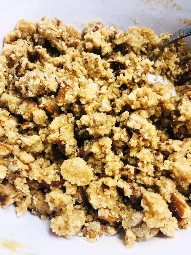 crumble topping in a bowl
