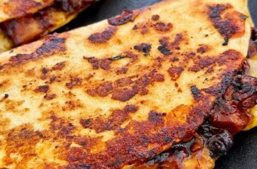 Blackstone Hot Honey BBQ Chicken Quesadillas