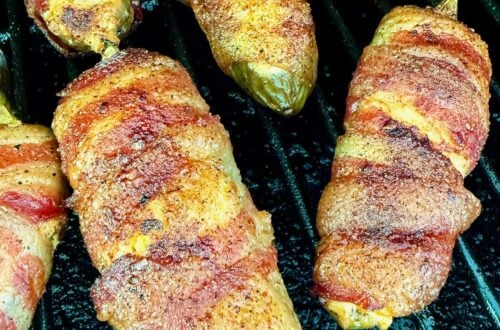 Smoked Pineapple Sriracha Jalapeno Poppers