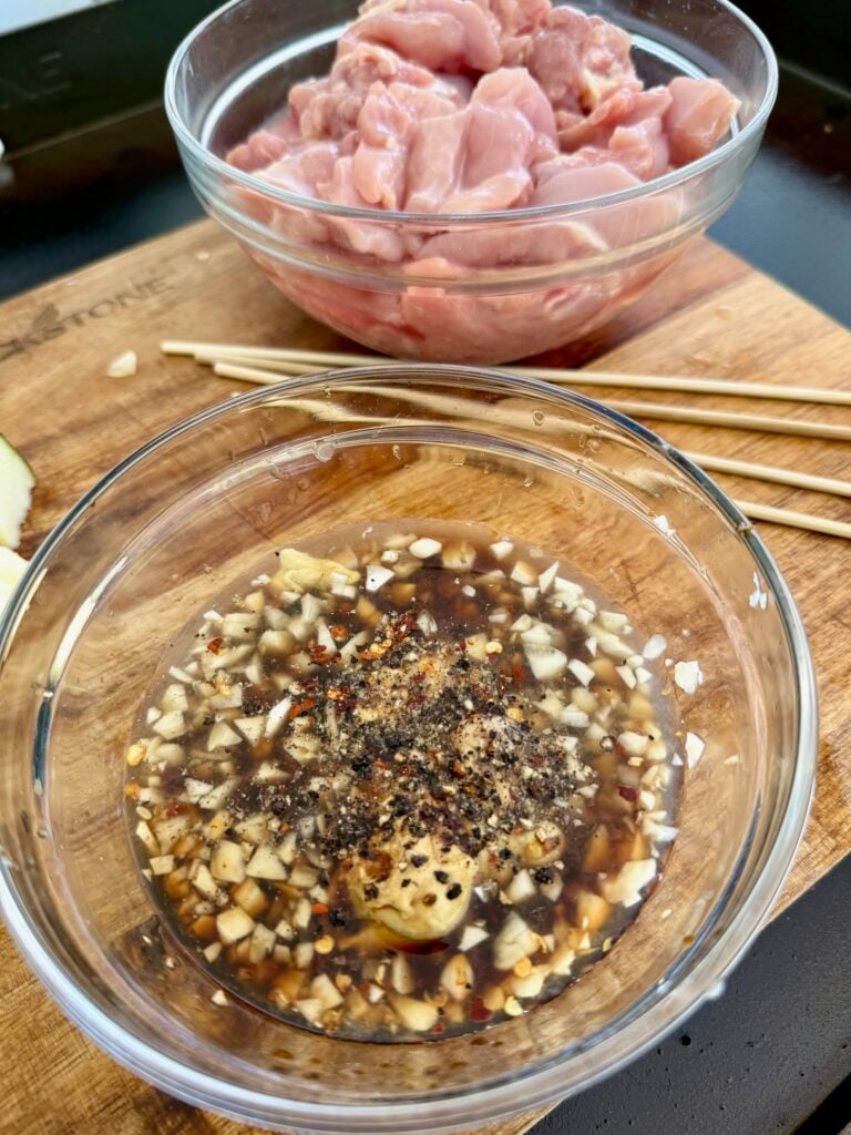 kabob making station