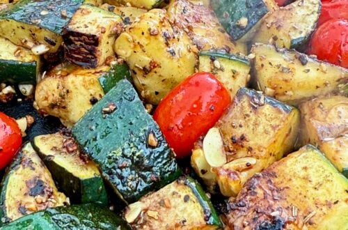 Blackstone Garlic Ranch Zucchini and Tomatoes