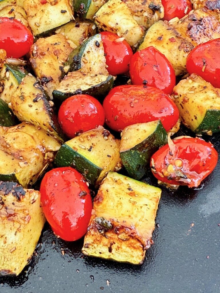 Blackstone Garlic Ranch Zucchini and Tomatoes
