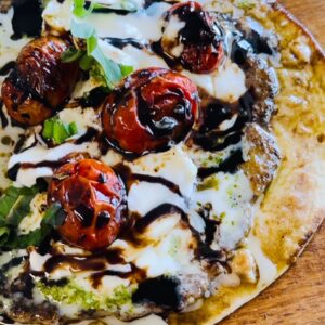 Blackstone Smashed Caprese Chicken Tacos