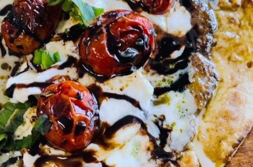 Blackstone Smashed Caprese Chicken Tacos