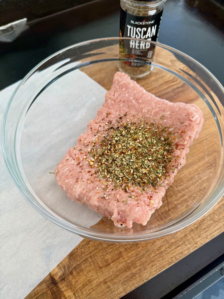 seasoned ground chicken