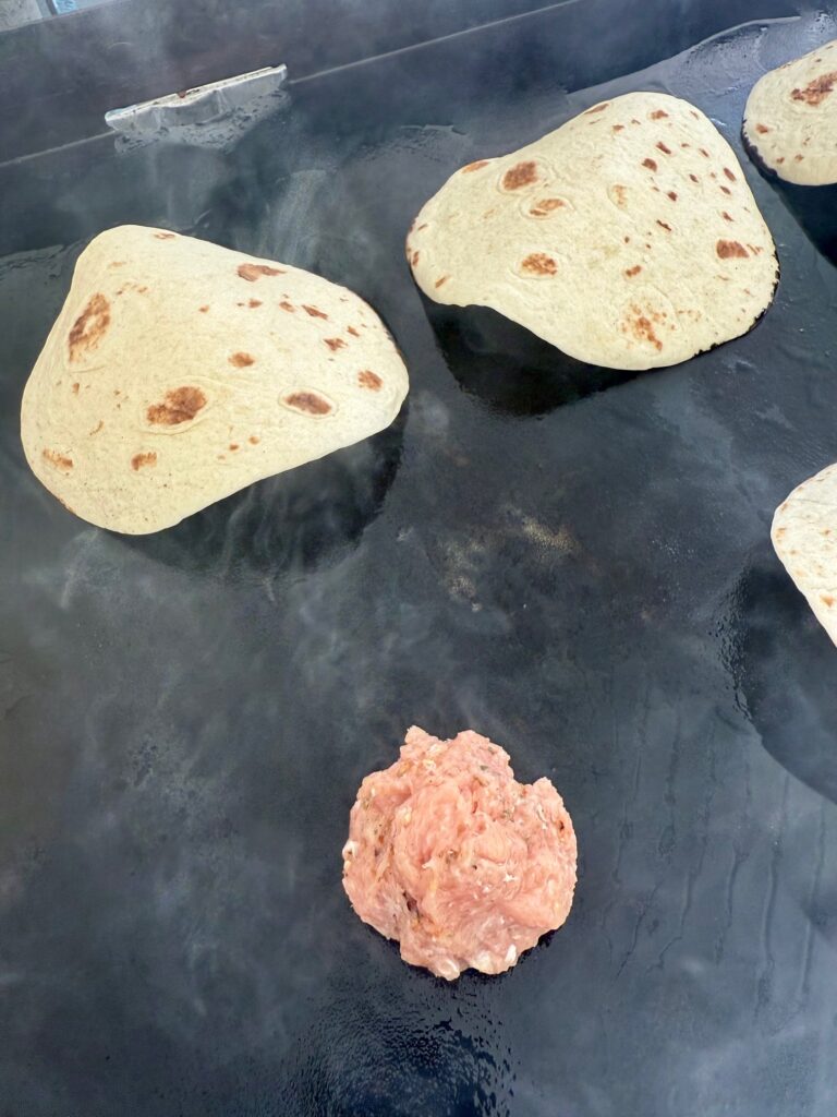 Blackstone Smashed Caprese Chicken Tacos