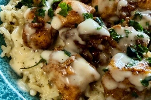 Blackstone Cheesy Chorizo Chicken and Pineapple