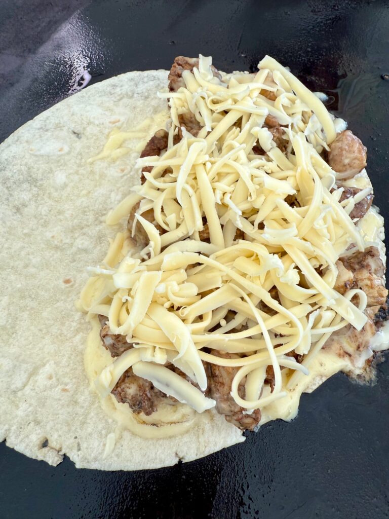 Blackstone Chicken Chorizo Pineapple Quesadillas