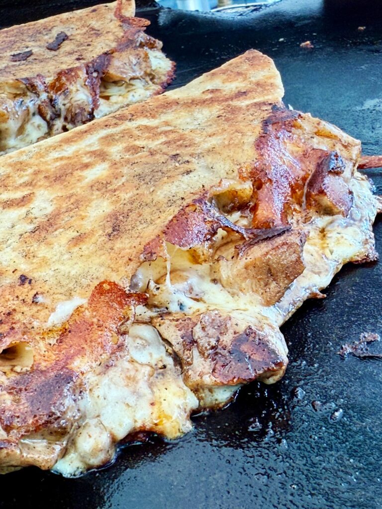 Blackstone Chicken Chorizo Pineapple Quesadillas