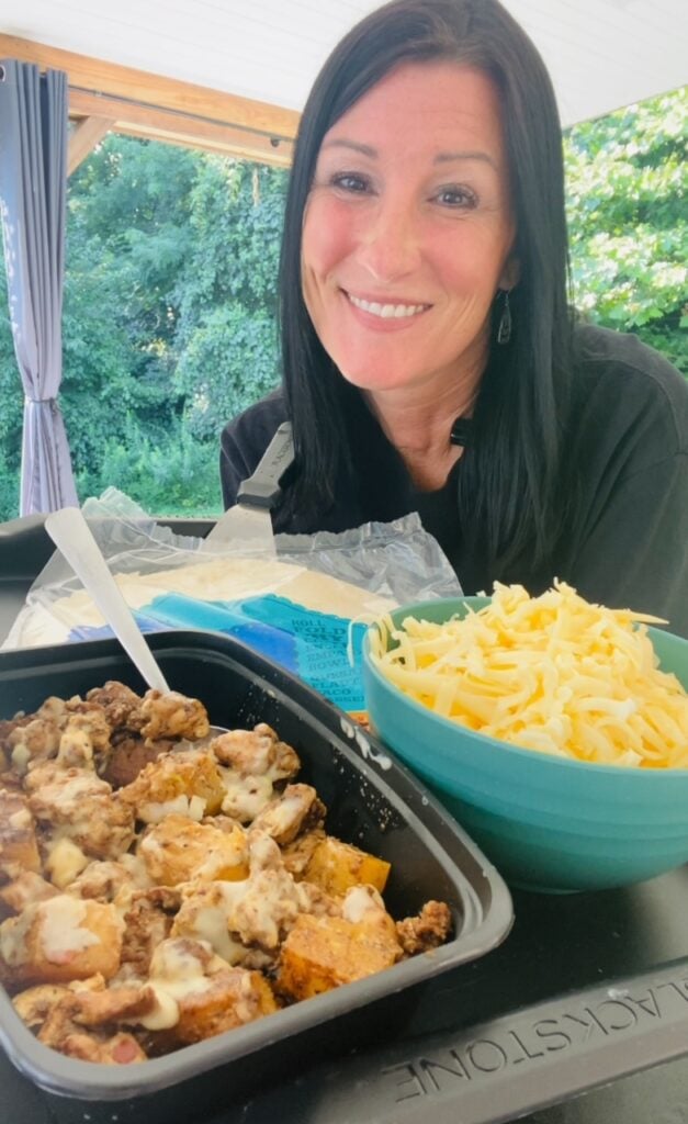 ingredients for Blackstone Chicken Chorizo Pineapple Quesadillas