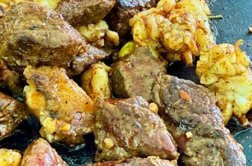 Blackstone Steak and Lobster Tacos