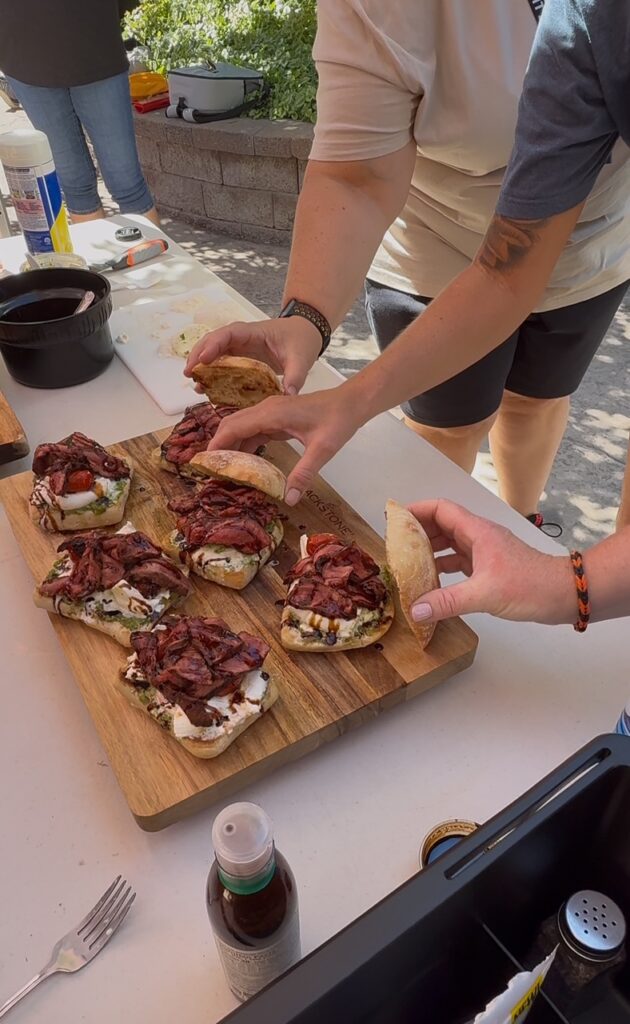 Blackstone Caprese Steak Sliders