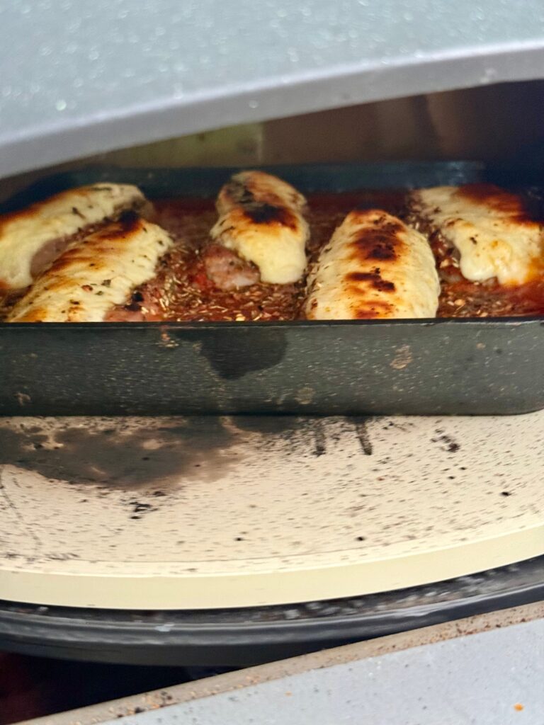Blackstone Pizza Oven Stuffed Sausages