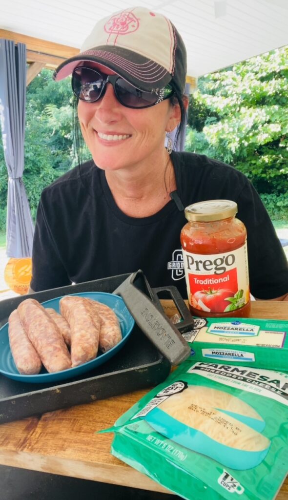 ingredients for Blackstone Pizza Oven Stuffed Sausages