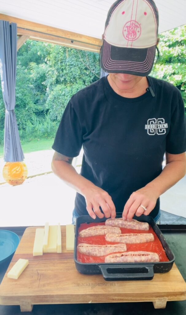 stuffing the sausages
