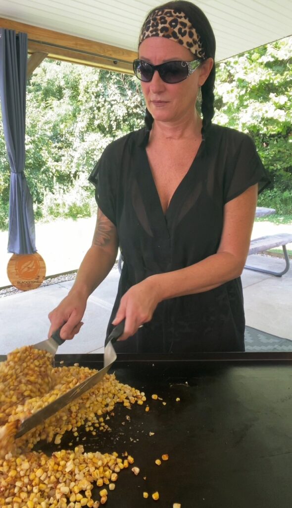 cooking corn on griddle