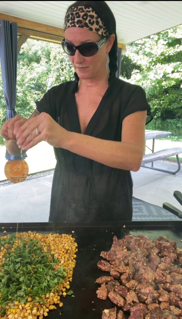 adding cilantro and lime