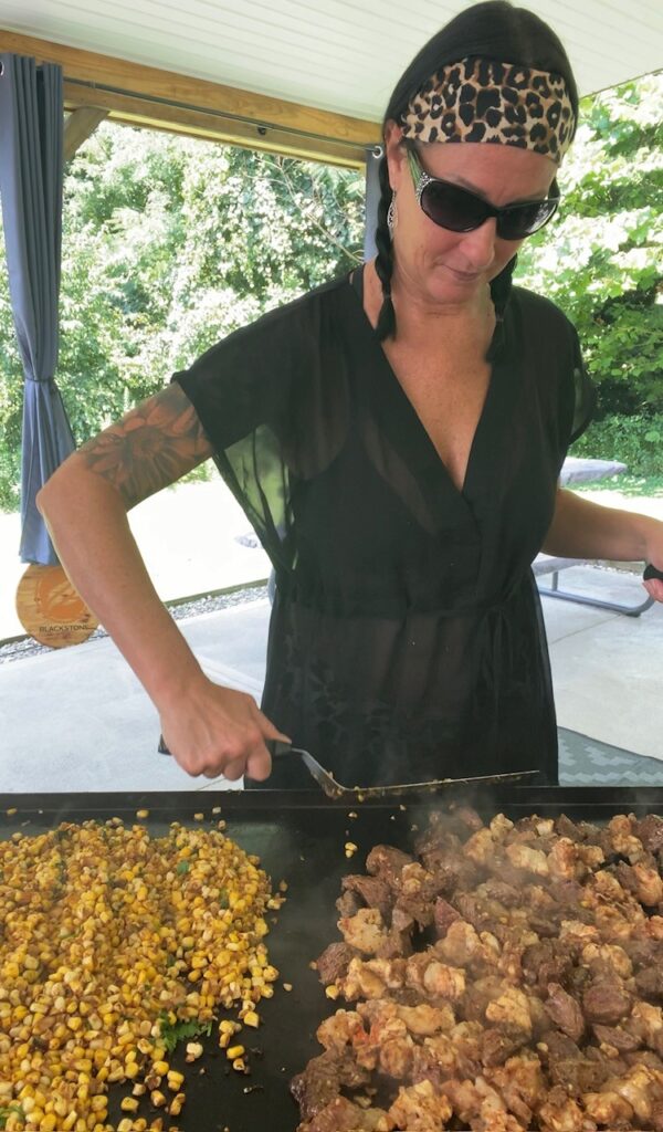 Blackstone Steak and Lobster Tacos