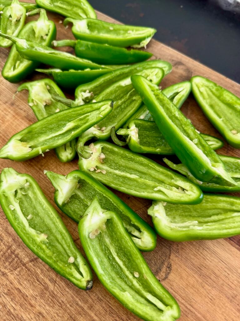 jalapenos cut in half