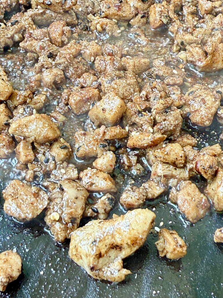 chicken on the griddle