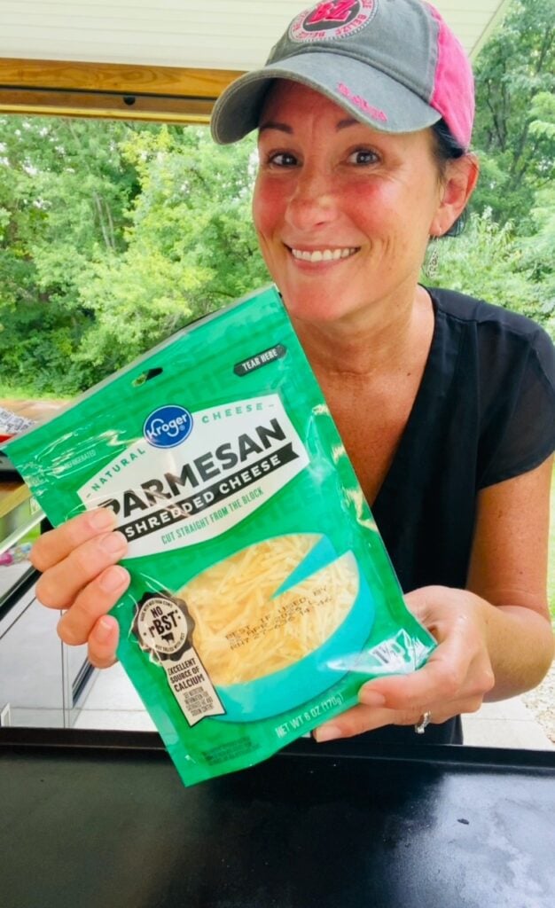 parmesan cheese in a bag