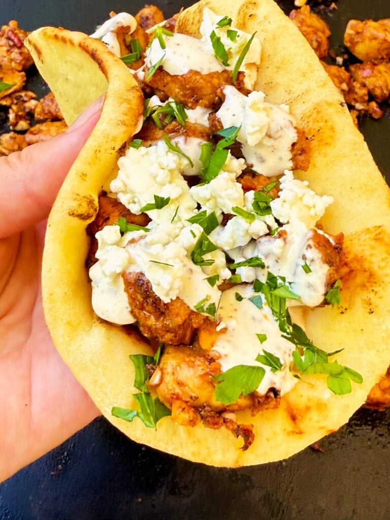 Blackstone Harissa Chicken Gyros