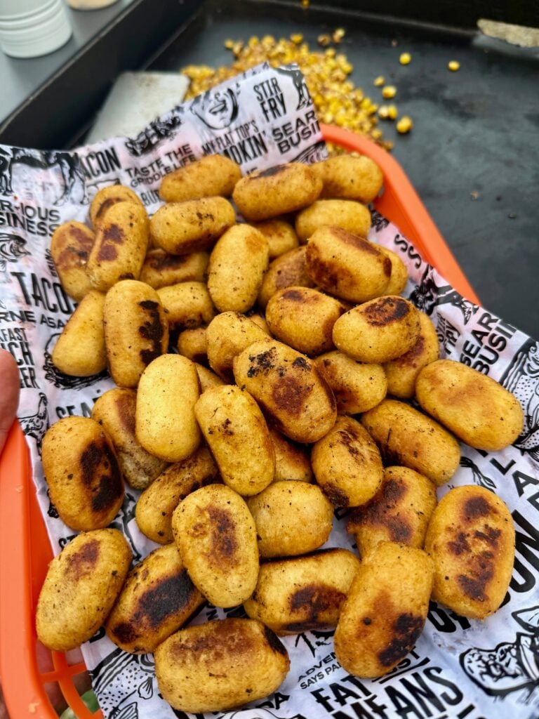 Blackstone Loaded Street Corn Dogs before toppings