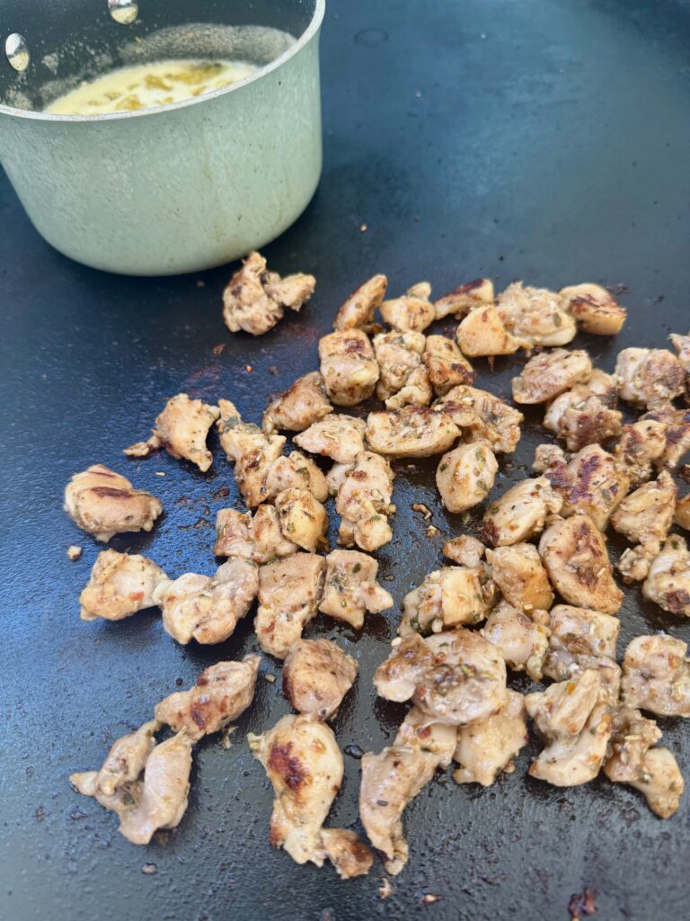 chicken on the griddle