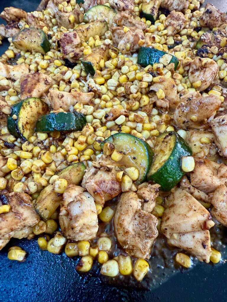 Blackstone Chicken Zucchini and Corn