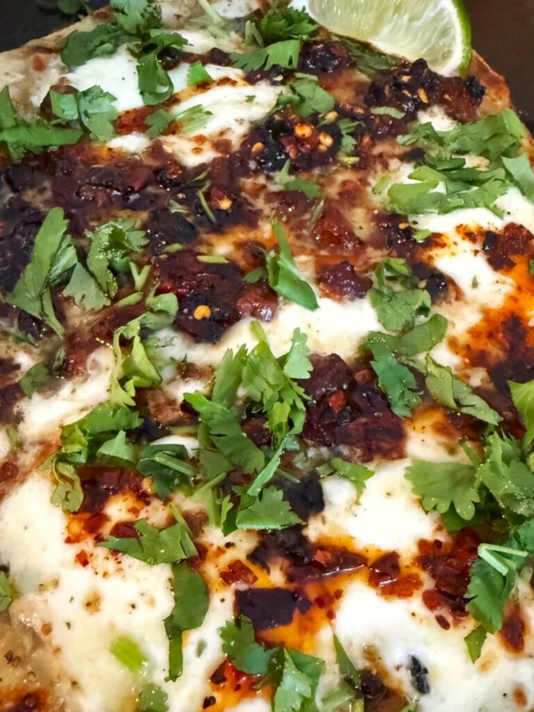Chili Crisp and Burrata Outdoor Pizza