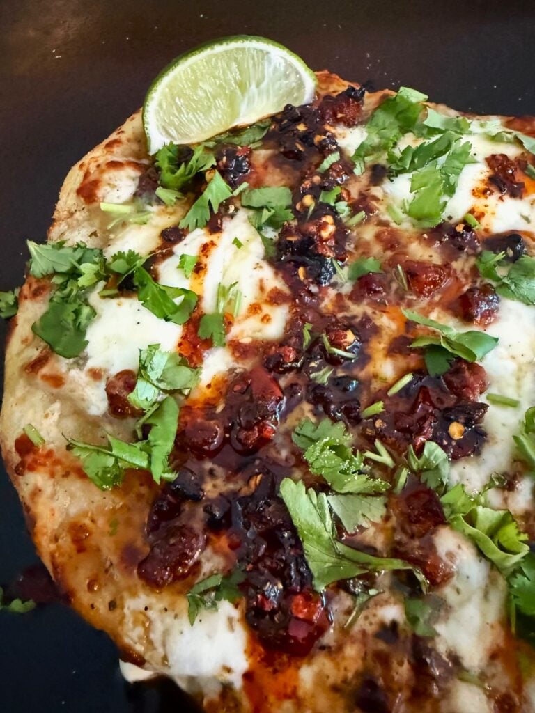 Chili Crisp and Burrata Outdoor Pizza