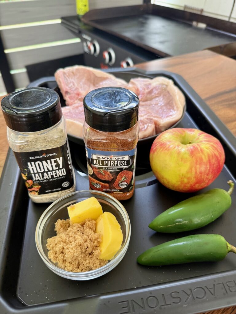 ingredients for Blackstone Jalapeno Brined Pork Chops